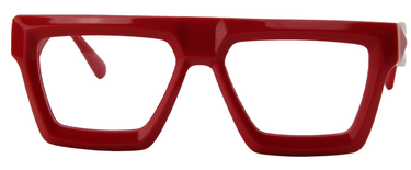 Afro Motif Women Eyeglasses: Adaeze - Red - SpecSMART Eye Clinic (Front View)